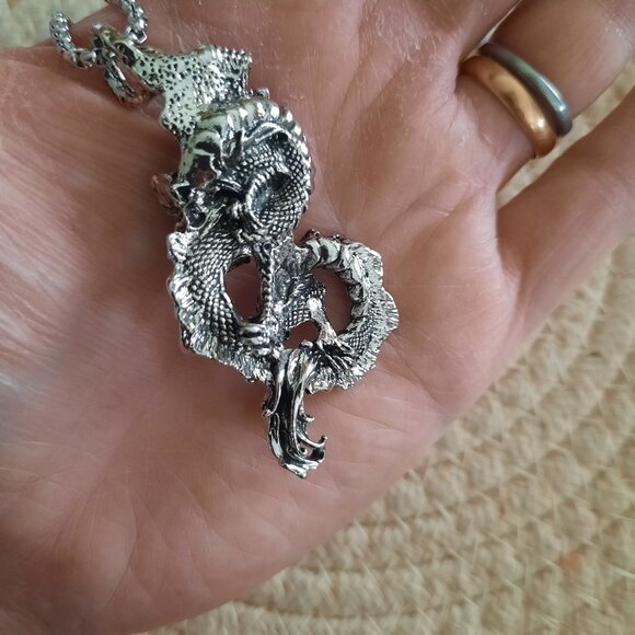 Dragon Pendant Gothic Pendant Necklace - Stainless Steel, NEW! - Picture 6 of 14